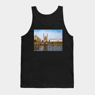 People punting near Kings College Cambridge England UK Tank Top